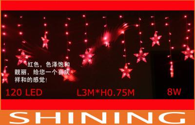 中国 220V 調節可能な赤 LED のカーテンは結婚の段階のための 120pcs ランプをつけます 販売のため