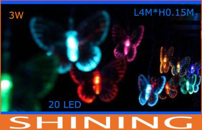 China 4m Waterproof LED Curtain Lights Butterfly Shape For Party Lighting for sale