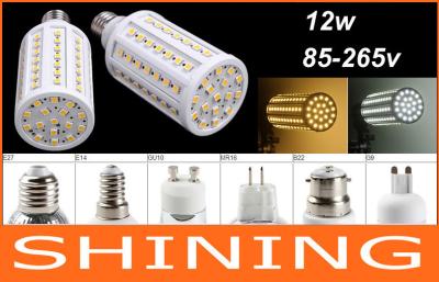 China Aluminum 120° LED Corn Light Lamp 12W 6000K - 7000K Cold White for sale