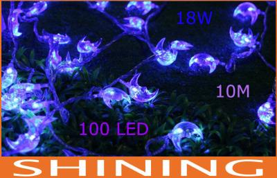 China Exterior Waterproof bulbos do azul das luzes 100pcs da corda do diodo emissor de luz 5m/10m à venda