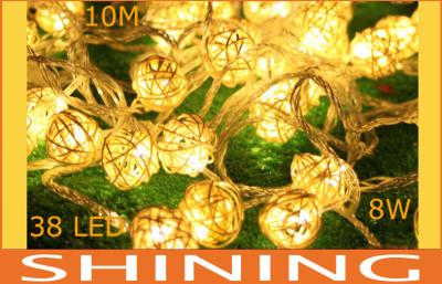 China Energy Saving 38pcs Yellow Bulbs Outdoor LED String Light CE Approved for sale