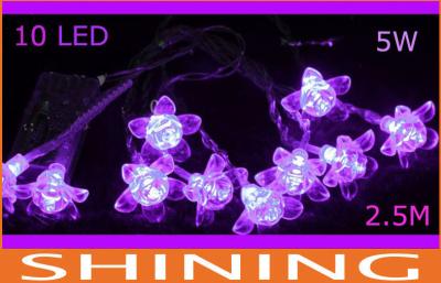 China Holiday Purple Outdoor LED String Light 10pcs Bulbs Flexible With CE Approved for sale