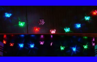 China 2.5m Butterfly Shape Outdoor LED String Light Bright For Christmas for sale