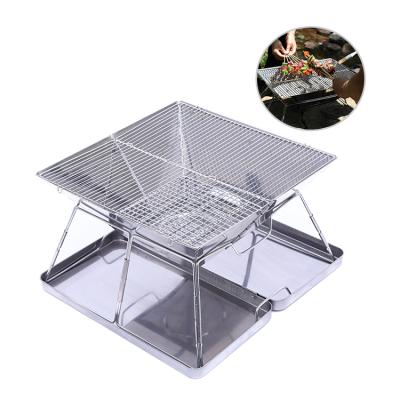 China Wholesale Camping Picnic Easily Cleaned Folding Grill GRILL Portable Stainless Steel Barbecue Grill For Outdoor for sale