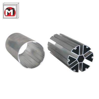 China Decorations 2 Pieces Cylindrical 7075 Aluminum Profile Extrusion For Exhibition Racks for sale