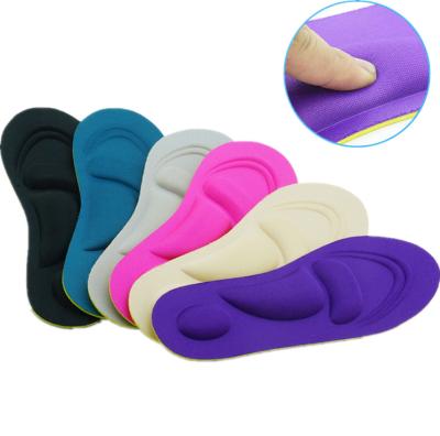 China Jersey +Memory Foam Insole 4D Foot Arch Foot Sponge Breathable Support High Quality Sweat-absorbent Elastic Massage Insole for sale