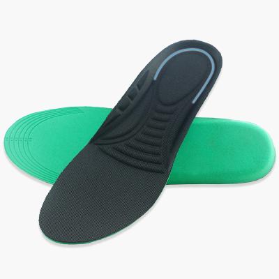 China Black EVA 3D Massage Sports Insole Fabric+ EVA Durable Printing Breathable Logo Comfort Breathable Sports Insole for sale