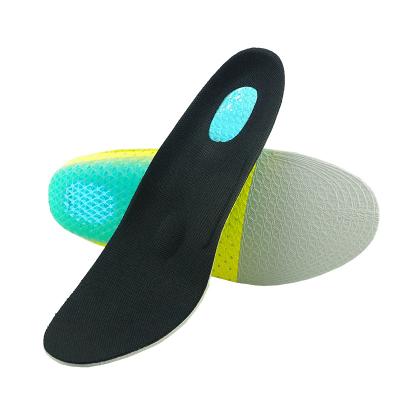 China Mesh+EVA + Jel Hot Sale Printing Logo Shock Absorption Breathable Comfort Running Jel Insoles for sale