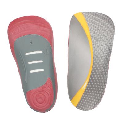 China PU+TPU Flat Leg Foot Support Valgus Insole Soft Remedial High Insole Adult Arch for sale