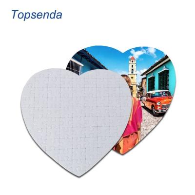 China DIY TOY 75 Pieces Heart Puzzle Sublimation Coating Glitter Shape Heart for sale