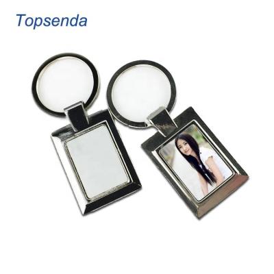 China Sublimation Fashion Valentine Gift Iron Keyring Blank Metal Key Chain for sale