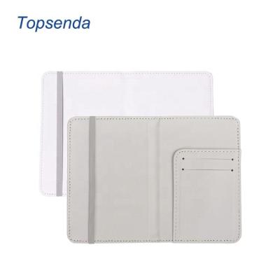 China Blank Custom Personalized Printed Leather PU Card Passport Cover Blank Travel Sublimation Passport Holder for sale