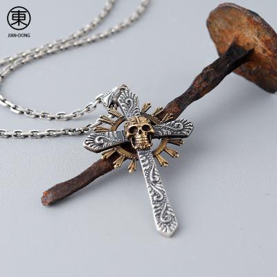 China Fashion Selling Cross Pendant Necklace 925 Products Jewelry Mens Necklaces Silver Necklace High Quality Hot Popular Gift Pendant for sale