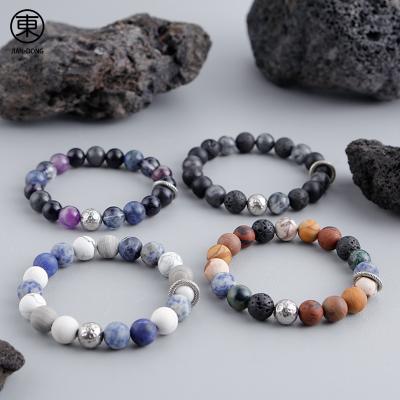 China S0648 JIANDONG Handmade Braided Colorful Adjustable Beaded Planet Rope Bracelet Natural Stone Healing Colorful Universe FASHIONABLE Wholesale for sale