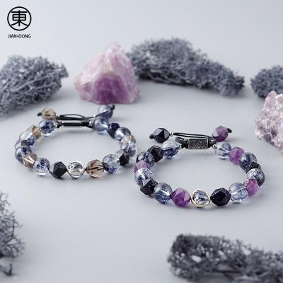 China S0617 JIANDONG FASHIONABLE Popular Beads Personalized Natural Stone Bracelet Men's Sterling Silver Accessory Crystal Bracelets for sale