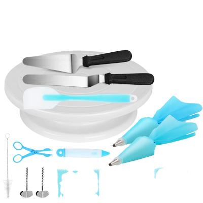 China Viable DIY CakeTools 52pcs Decorating Cake Turntable Stand Cake Decorating Tip Set for sale