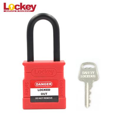 China Padlock With Master Key Good Quality 40mm Lockout Tagout Security Padlock Protection Red Lockout With Master Key for sale