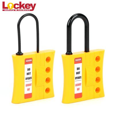 China Allow 4 People To Lock A Single Spring Hot Sales Insulated ABS Nylon Security Lockout Yellow Hasp Tagout With 4 Padlocks for sale