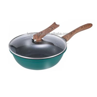 China Maifan Pan Induction Cooker Gas Stove Stocked Stone Nonstick Frying Less Oily Steam Frying Pan Frying Pan Non-Stick for sale