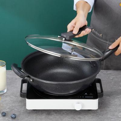 China Amazon Stocked Frying Pan Cookware Set Hot Sale Nonstick Fried Steak Frying Pans And Pans Stainless Steel for sale