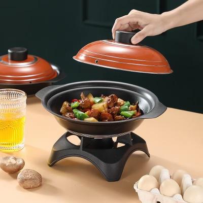 China Uncoated Non-Stick Aluminum Soup Pan Household Durable Old-fashioned Pot Thickened Japanese Sukiyaki Pot for sale