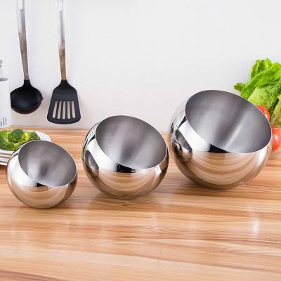 China Stainless Steel Seasoning Bowl Various Size Sustainable Good Quality Custom Kitchen Serving Mixing Bowls for sale