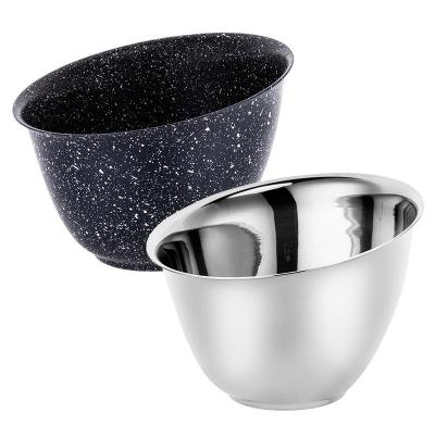 China Freestanding Hot Vegetable Bowl Bowl Stainless Steel Commercial Slant Dipping Mixing Bowls Salad Bowl Customize for sale