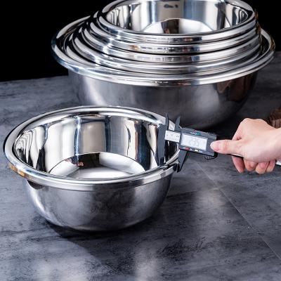 China Viable Hot Sale Stainless Steel Kitchen Mixing Bowl Large Capacity Salad Bowl Functional Set for sale