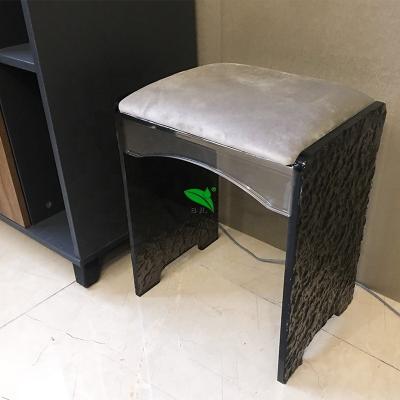 China Adjustable Modern Home Comfortable Velvet Cushion Furniture Acrylic Stool (Other) for sale