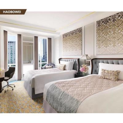 China Panel Wood Full Bedroom Furniture Sets Marriott Hotel Motel Furniture for sale