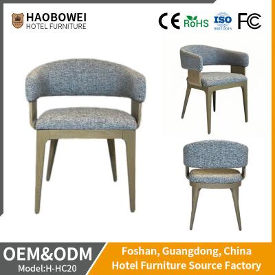 China Solid Wood Fabric Hotel Dining Chair for Restaurant Banquet Party for sale