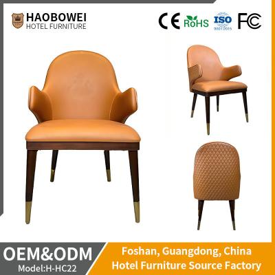 China Luxury Back PU Leather Hotel Dining Chair Furniture Restaurant ODM for sale