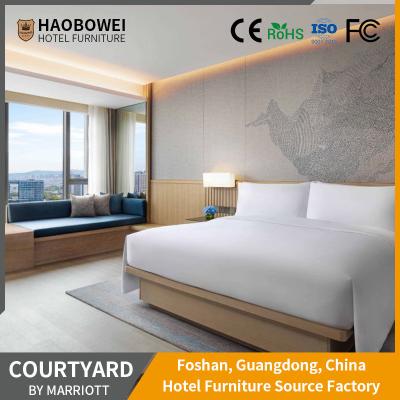 China Foshan 4 Star King Size Bedroom Set Marriott Hotel Furniture Bedroom For Customization for sale