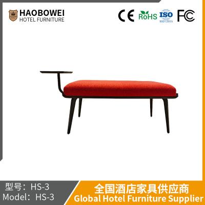 China 1182mm*500mm*550mm Hotel Bedroom Furniture Stainless Steel And Fabric Sofa for sale