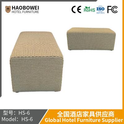 China China Haobowei Hotel Furniture Modern Light Luxury Long Bedside Bench Sofa American Shoes Changing Ottoman for sale