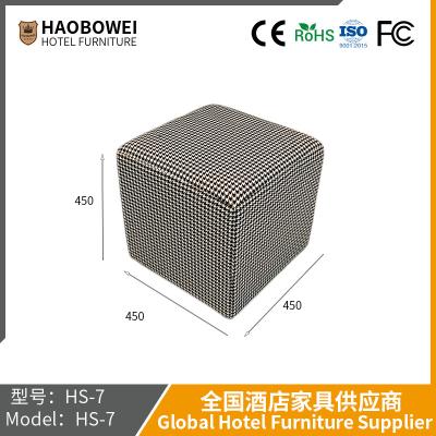 China Haobowei Dresser Classic Bedroom Black And White Grid Makeup Stool for sale