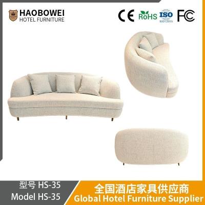 China                    Cat′s Paw Milk Flannel Fabric Sofa, New Model for Living Room, Small-Sized, Modern and Simple, White Cream Style, Curved Sofa.              for sale