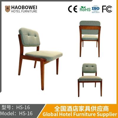 China Haobowei Mobiliário de madeira real Cadeira de jantar de hotel Cadeira de designer Casa Casual Restaurante Cadeira traseira simples moderno banquinho à venda