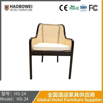 China                    Solid Wood Rattan Chair Retro Ash Wood Bag Rock Plate Table Spicy Hot Pot Restaurant High-End Dining Tables and Chairs              for sale