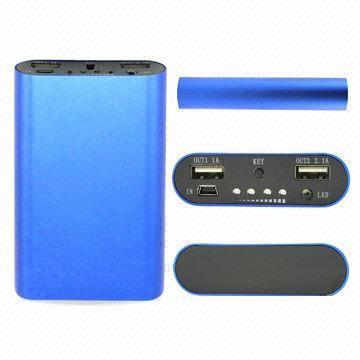 China Universal Portable Power Bank/Power Charger with LED Light/2 x USB Output/UV Detector for sale