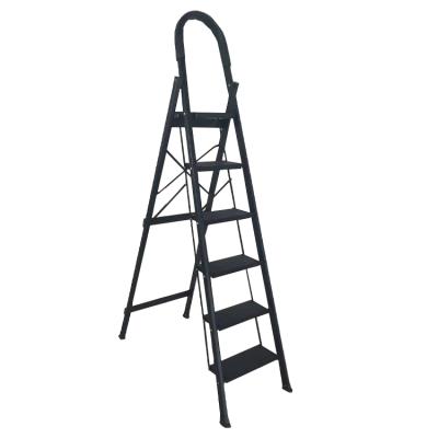 China Folding Ladders 4 Step Ladders Portable Black Folding Aluminum 5 Step Home Ladder for sale