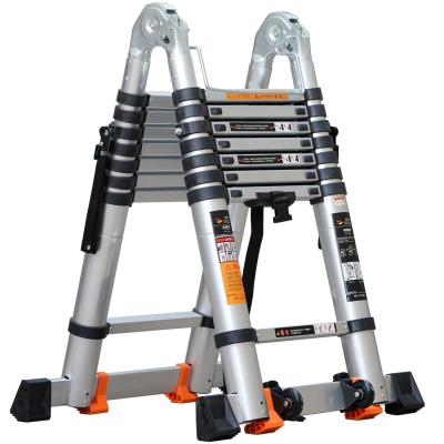 China Ultra-light folding ladders and multi-functional aluminum alloy 10 step + 10 step ladder for sale