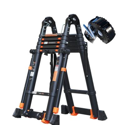 China High Quality Aluminum Alloy Lifting Folding Ladders Telescopic Folding Ladder For Household Industry for sale