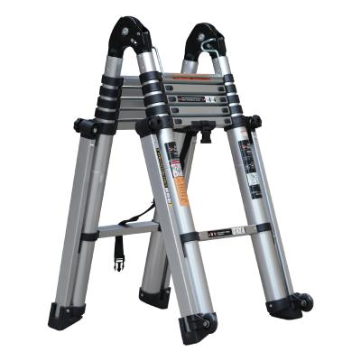 China Household Miter Engineering Folding Ladders Single Double Ladder Practical Outdoor Telescopic Ladder Outdoor Side Ladder for sale