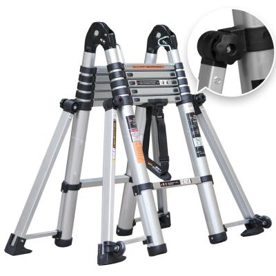 China Hot Selling Industrial Household Multifunctional Folding Ladders 6 Steps + 6 Step Telescopic Ladder for sale