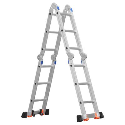 China Folding ladder factory directly supply European aluminum folding ladder 3 steps and American style universal folding ladder for sale