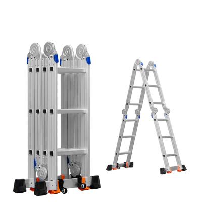 China Folding Ladders Midoli Folding Ladder German Standard Aluminum Alloy Multifunctional Ladder for sale