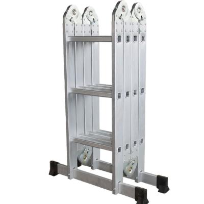 China Folding Ladders Multi-shape Step Aluminum Alloy Quadruple Universal Folding Ladders for sale