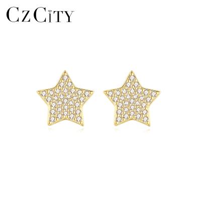 China CZCITY 2021 FASHIONABLE 925 Jewelry Fashion Women's 925Silver Creative Stretching Sterling Silver Needle Earring for sale