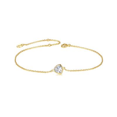 China CZCITY Custom Charm Lucky Designer Gold Tenni Bracelet Jewelry 14K Gold Cute Adjustable Chain Woman for sale